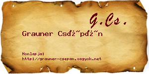 Grauner Csépán névjegykártya
